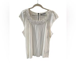 Jennifer‎ Lopez Embellished White Top